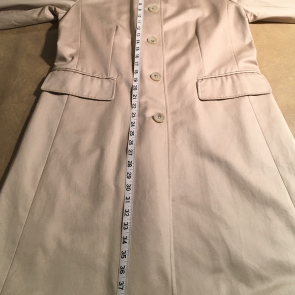 BANANA REPUBLIC Brushed Cotton SPRING COAT RAINCOAT, Tan/Khaki NWOT, Size M - Picture 8 of 11